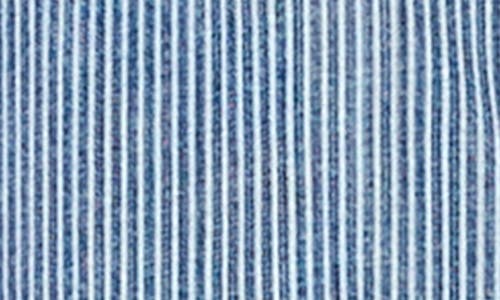 Billy T Railroad Stripe Cotton Popover Shirt In Indigo Rr Stripe