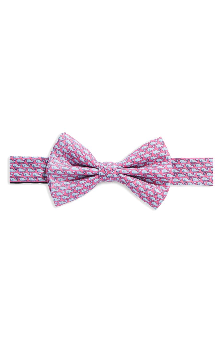 vineyard vines Kids' Whale Silk Bow Tie, Main, color, Light Pink