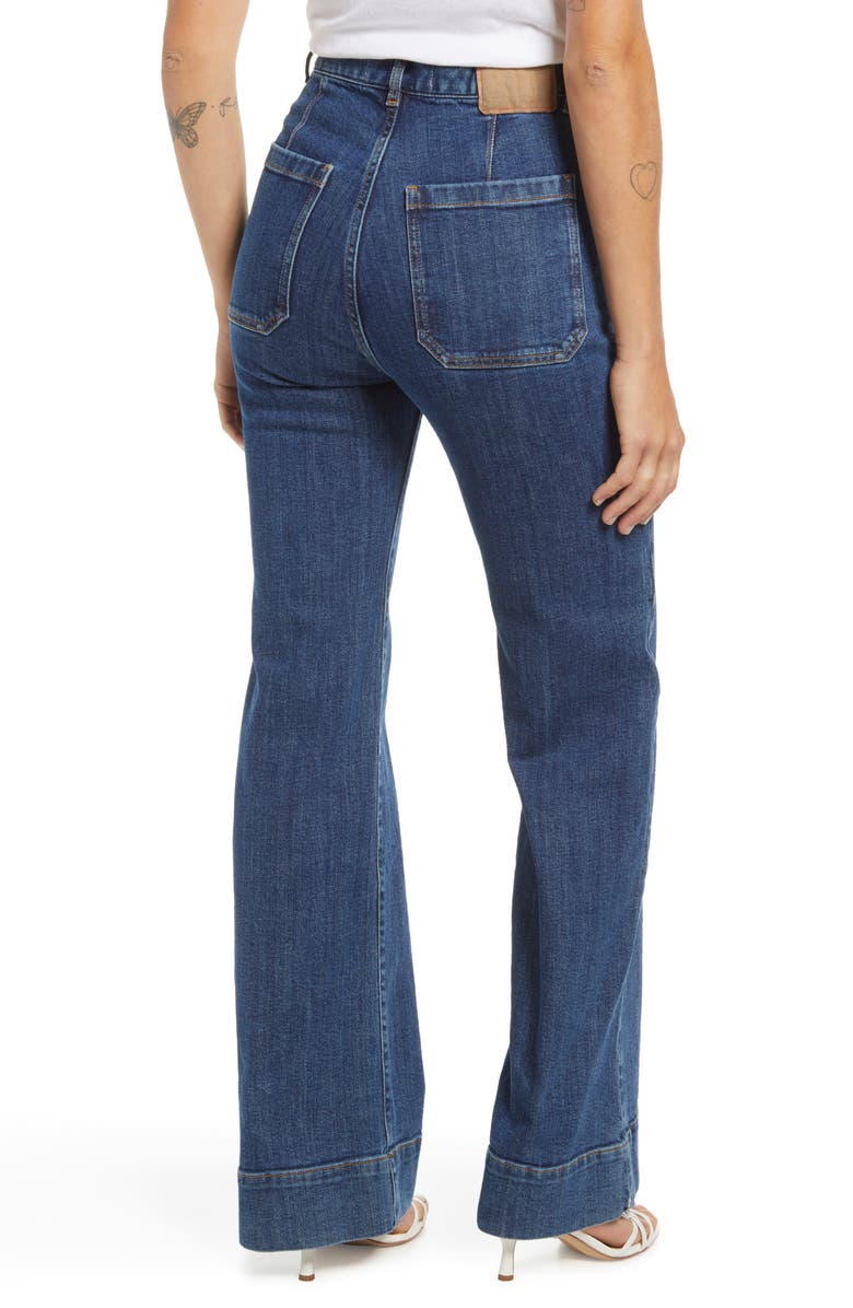 JEANERICA St. Monica High Waist Flare Jeans, Alternate, color, 