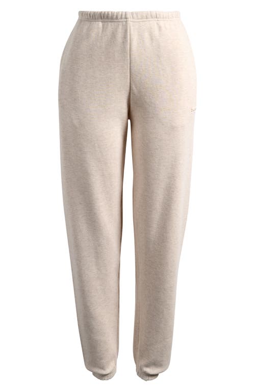 Skims Cotton Fleece Blend Classic Straight Leg Pants In Neutral