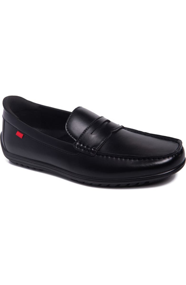 Marc Joseph New York John Street Hands Free Technology Leather Penny Loafer, Main, color, Black Napa Leather