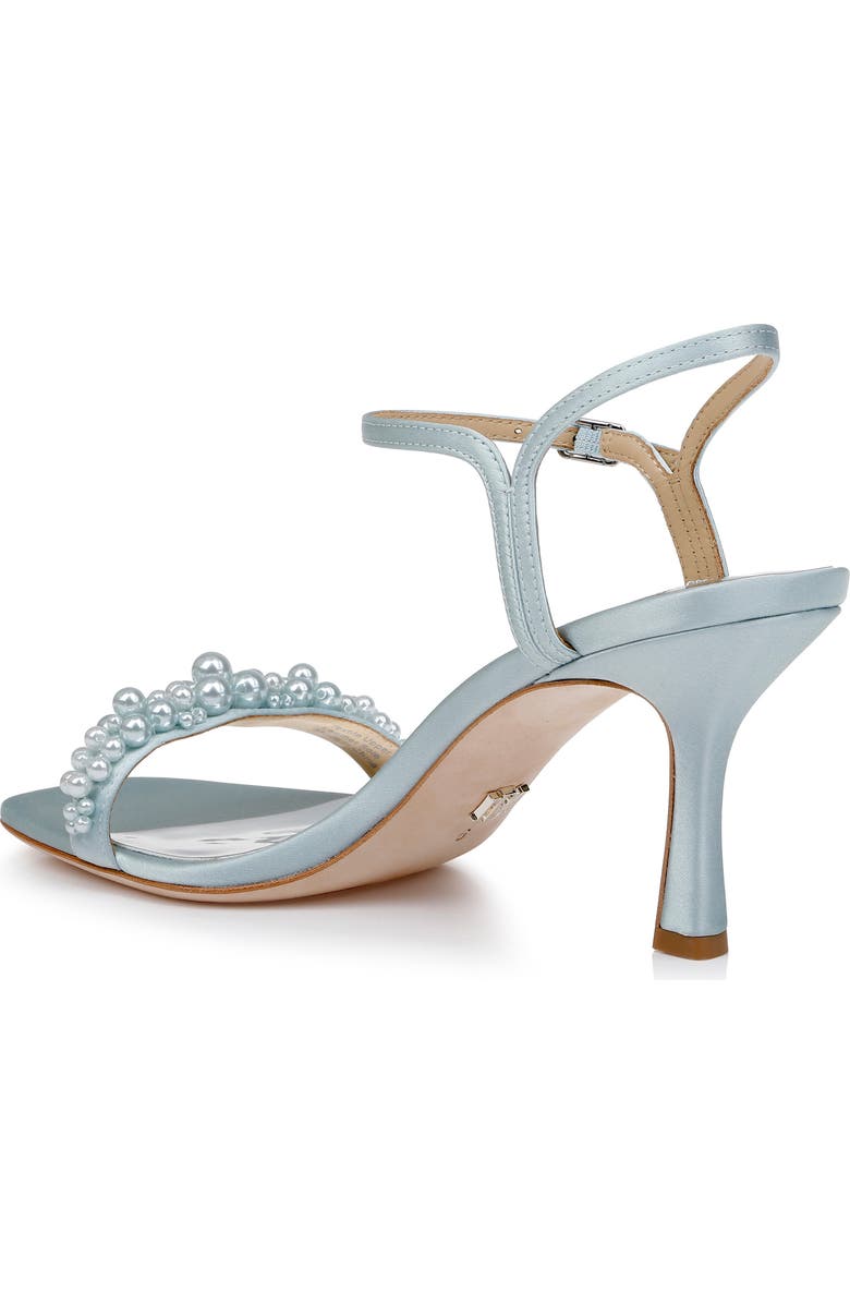 BADGLEY MISCHKA Caitlyn Metallic Satin Sandal, Alternate, color, Mist St