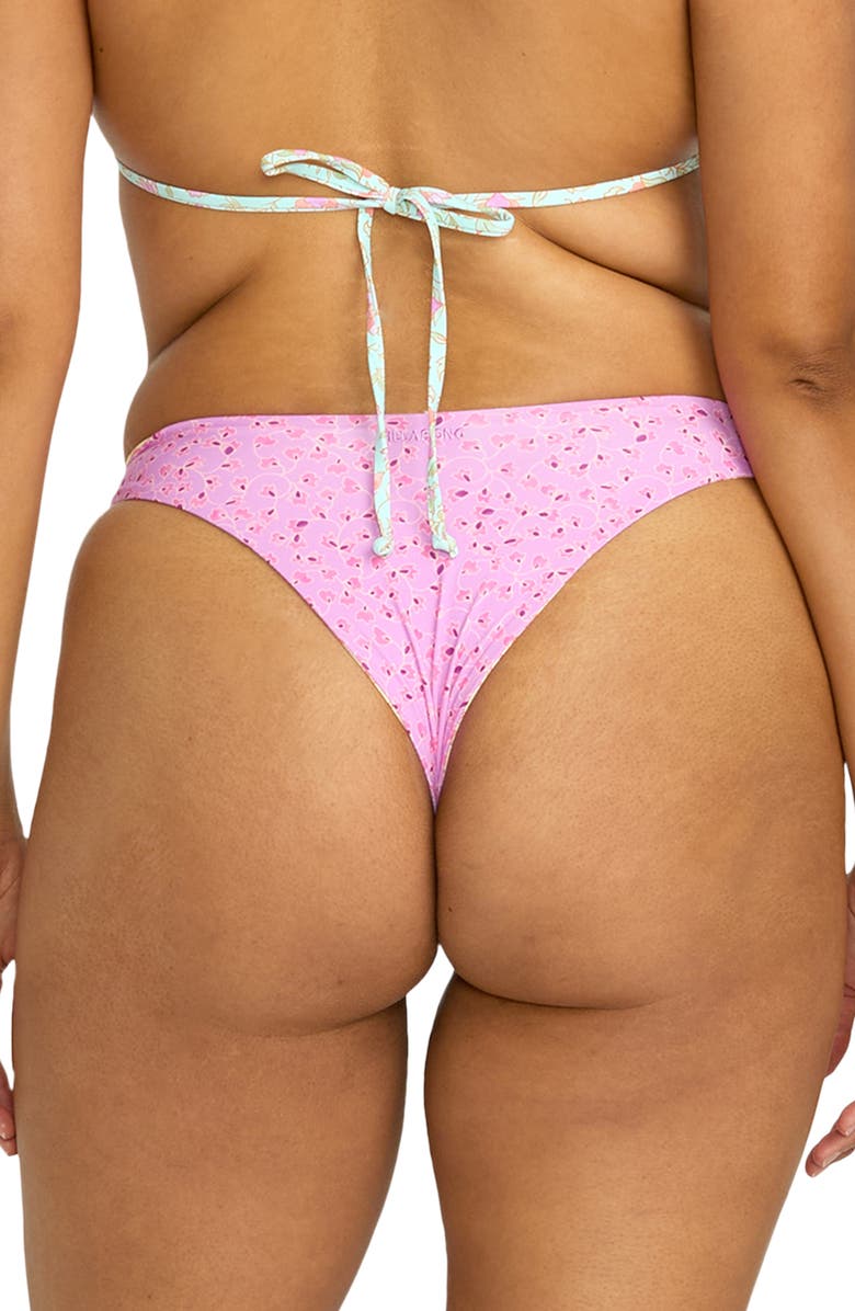 Billabong Folk Story Hike Reversible Bikini Bottoms, Alternate, color, Pink Multi