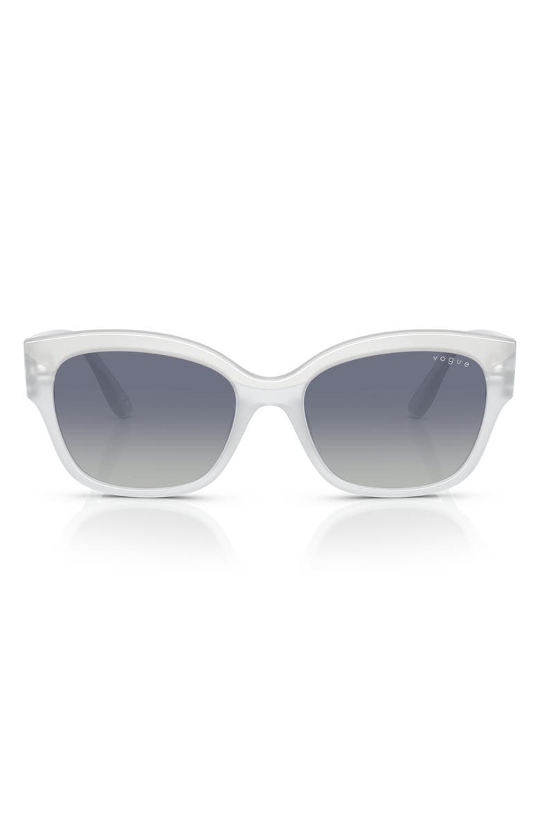 VOGUE 55mm Polarized Gradient Butterfly Sunglasses, Main, color, White