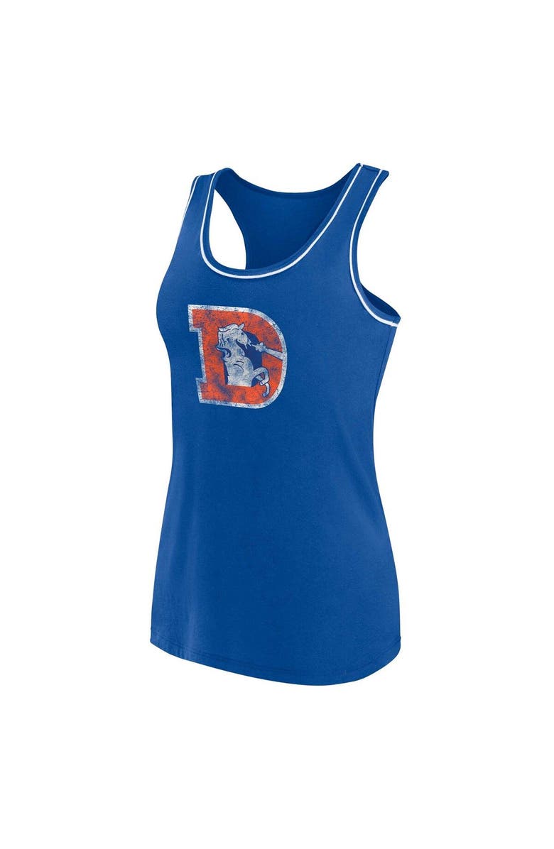 FANATICS Women's Fanatics Branded Royal Denver Broncos Primary Logo Racerback Tank Top, Alternate, color, 