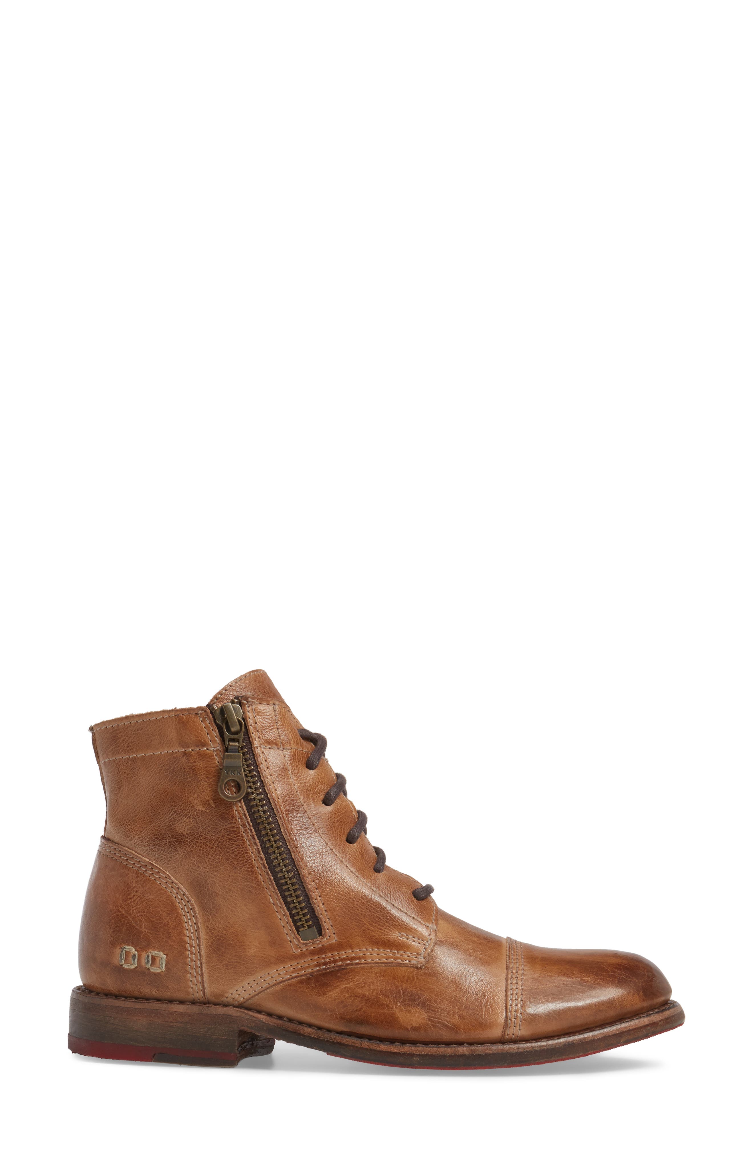 Bonnie Leather Boot, Alternate, color, TAN RUSTIC LEATHER