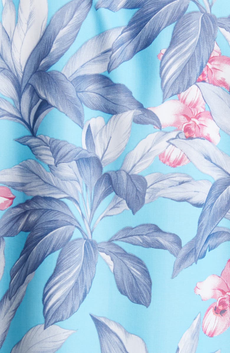 Tommy Bahama Coconut Point Floral Breeze Short Sleeve Button-Up Camp Shirt, Alternate, color, River Blue