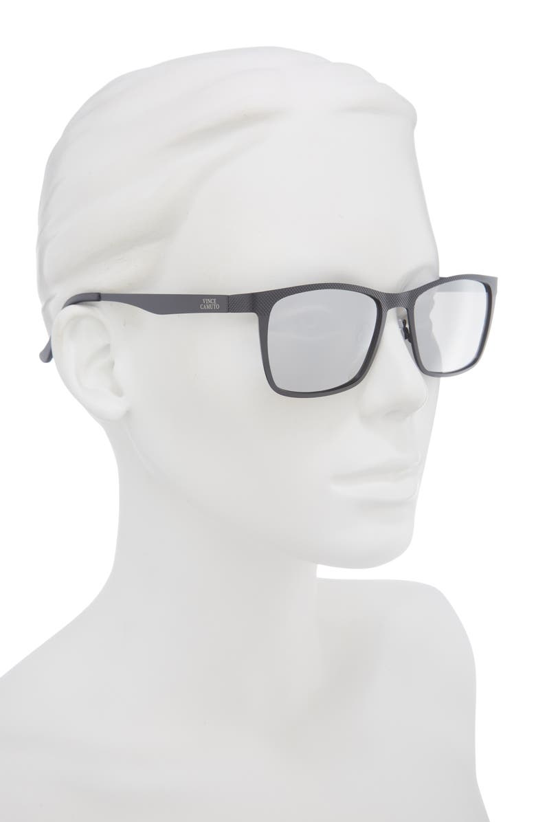 Vince Camuto 54mm Rectangular Sunglasses, Alternate, color, Black