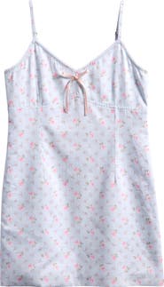 LoveShackFancy Velasca Picot Trim Stretch Cotton Dress