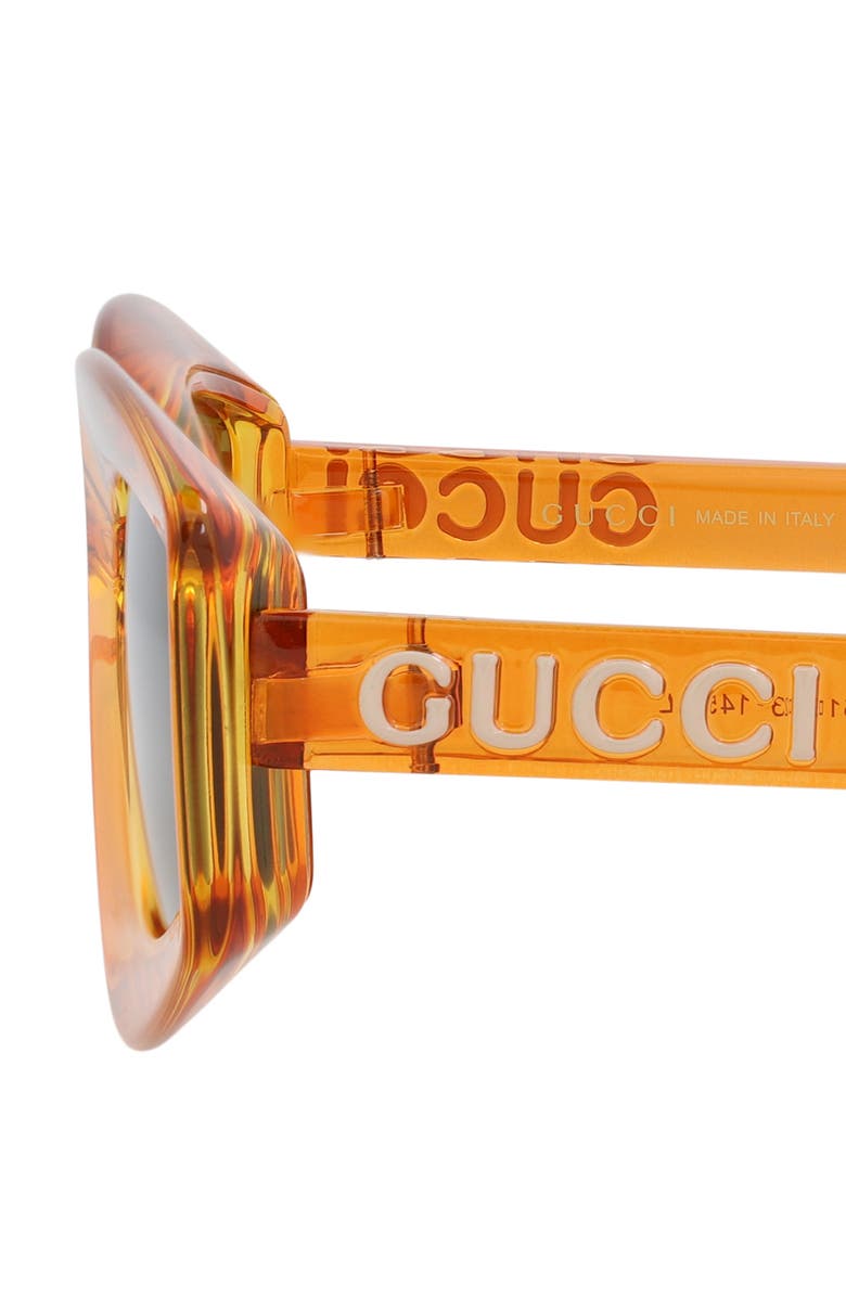 Gucci 51mm Cat Eye Sunglasses, Alternate, color, Orange Orange Grey