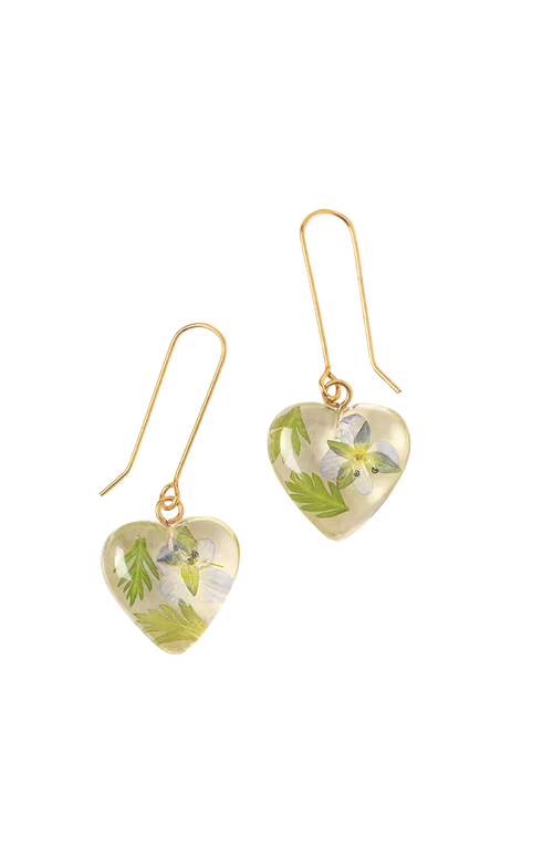 Uncommon Goods Birth Month Flower Heart Earrings In Multi