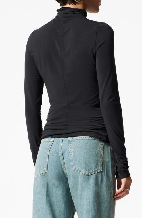 Shop & Other Stories Slim Fit Turtleneck Top In Blue Dark