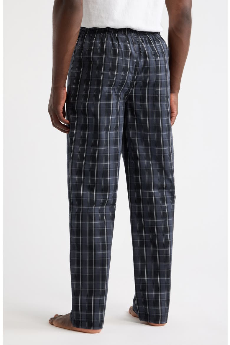 Stormy Plaid Woven Cotton Lounge Pants, Alternate, color, CHARCOAL