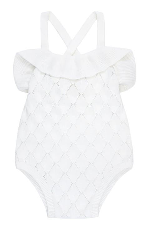 Baby Ruffle Sweater Romper, Infant