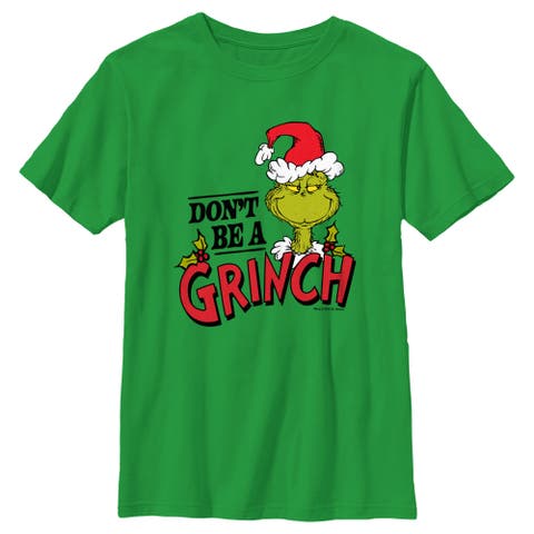 Boy's The Grinch Christmas Don't Be a Grinch  Graphic T-Shirt