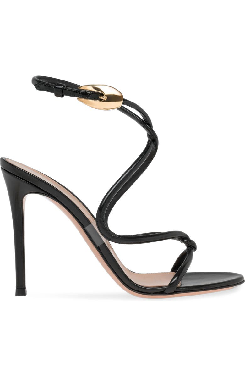 Gianvito Rossi Jungle Mamba Sandals, Main, color, Black