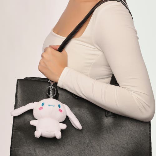 Hello Kitty Cinamoroll Plush Bag Charm Keychain In Purple