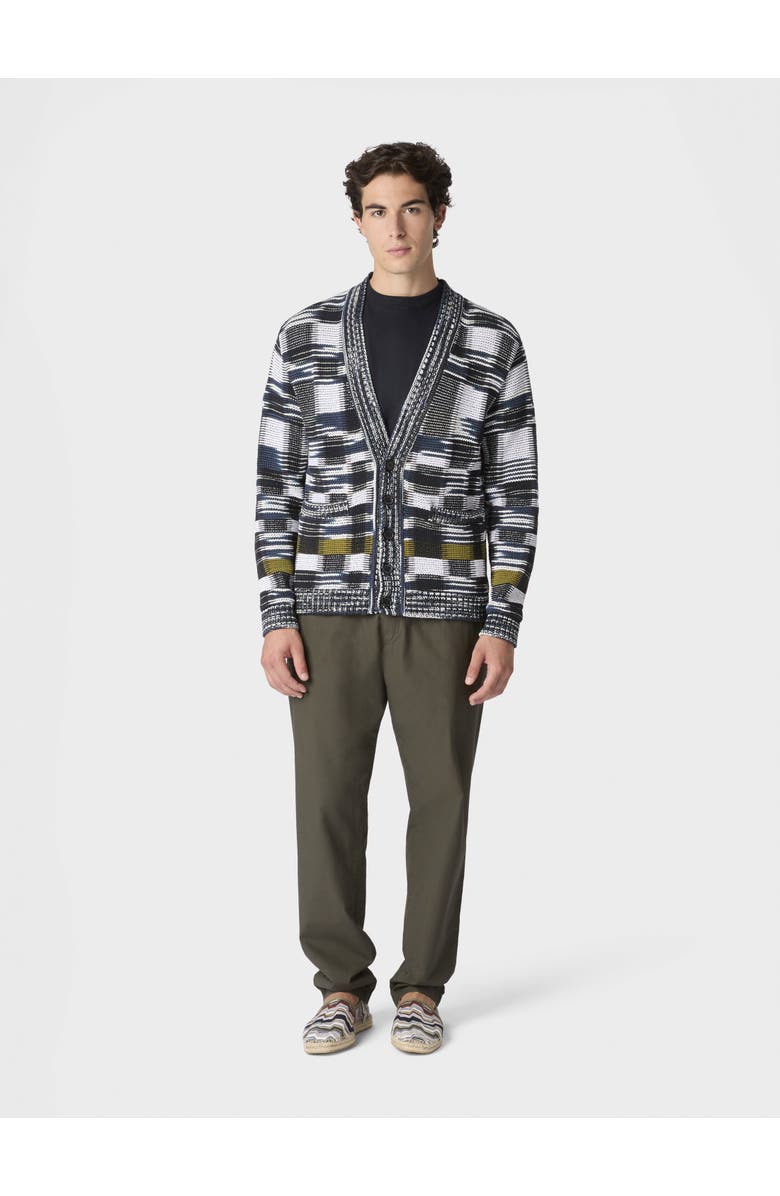 Missoni Cotton-blend Cardigan With Check Pattern, Alternate, color, Multicoloured