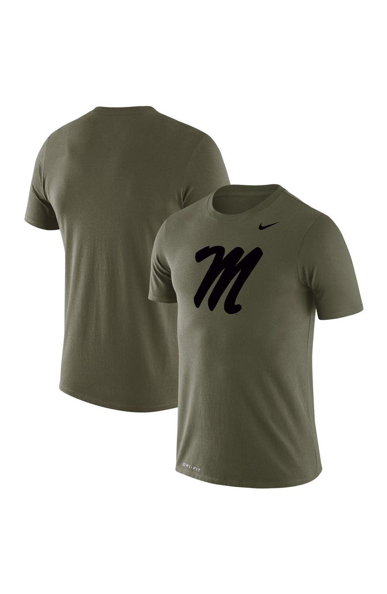 Nike Men's Nike Olive Ole Miss Rebels Tonal Logo Legend Performance T-Shirt, Main, color,