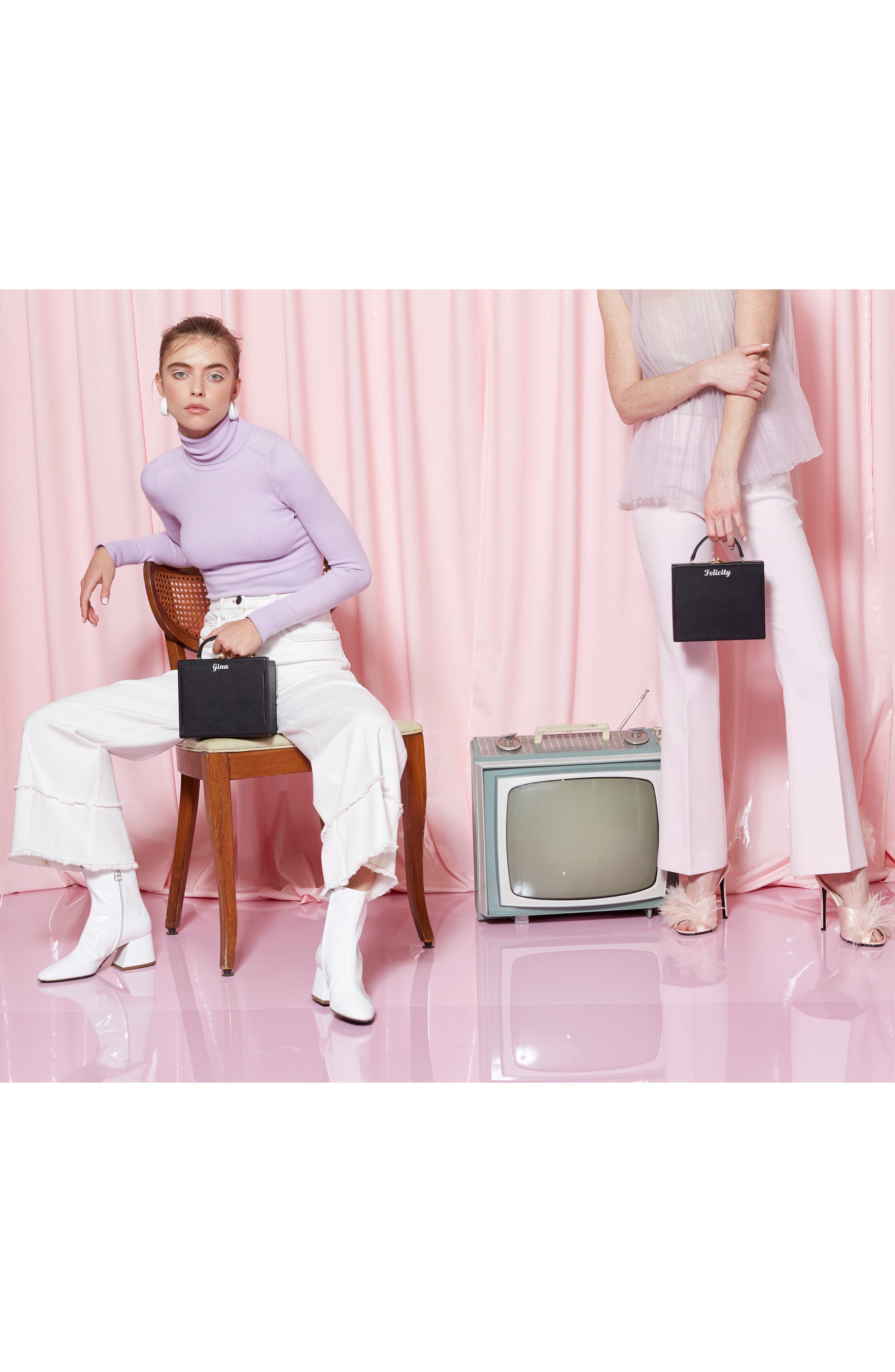 Pop & Suki Personalized Leather Box Bag, Alternate, color, 