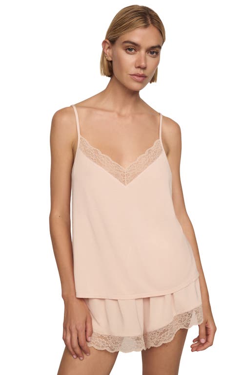 Eberjey Kari Lace Trim Short Pajamas In Neutral