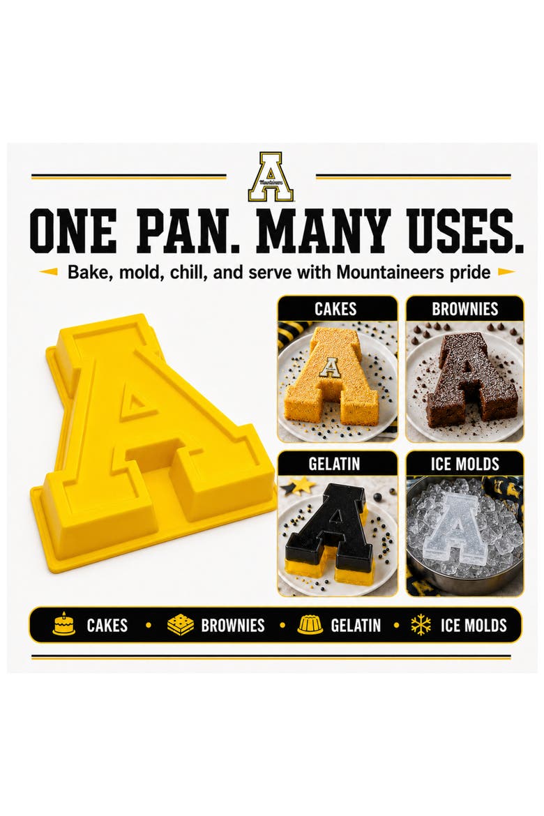 Appalachian State Cake Pan, Alternate, color, Yellow