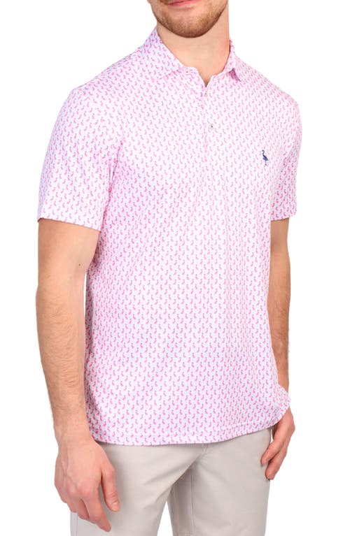 TAILORBYRD TAILORBYRD FLAMINGO PRINT PERFORMANCE POLO