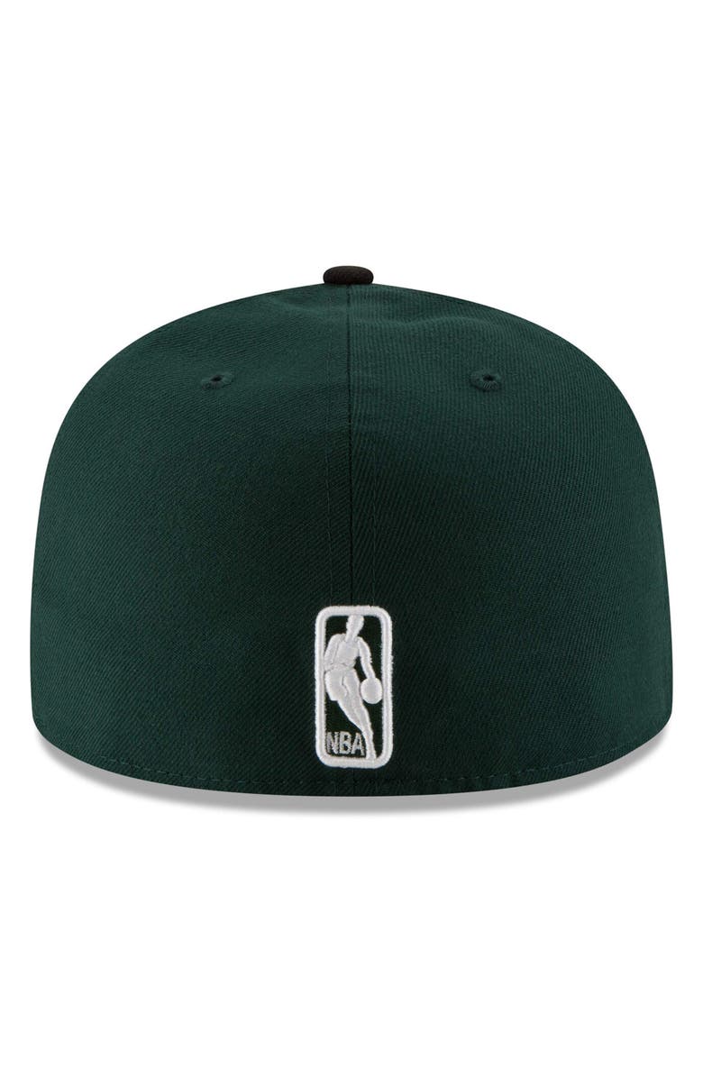 New Era Men's New Era Green/Black Milwaukee Bucks Official Team Color 2Tone 59FIFTY Fitted Hat, Alternate, color,