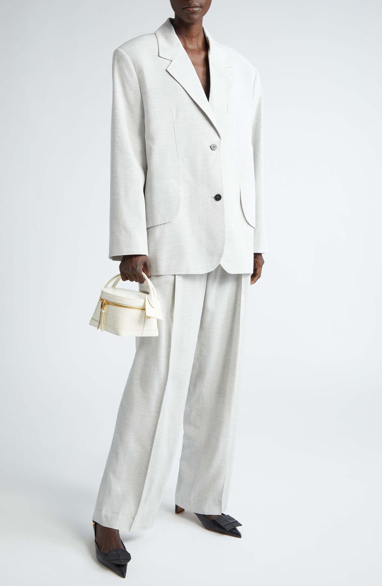 Jacquemus La Veste Titolo Oversize Blazer, Alternate, color, Light Grey