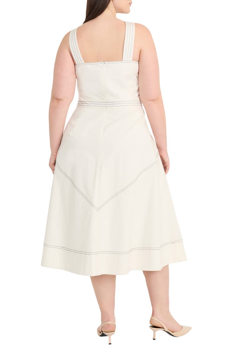 Sleeveless Yoke Skirt Midi Sundress, Alternate, color, SUGAR