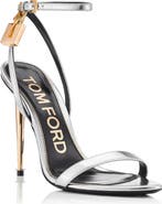 TOM FORD Padlock Naked Metallic Pointy Toe Sandal