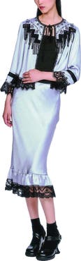 Anna Sui Boudoir Satin Lace Skirt