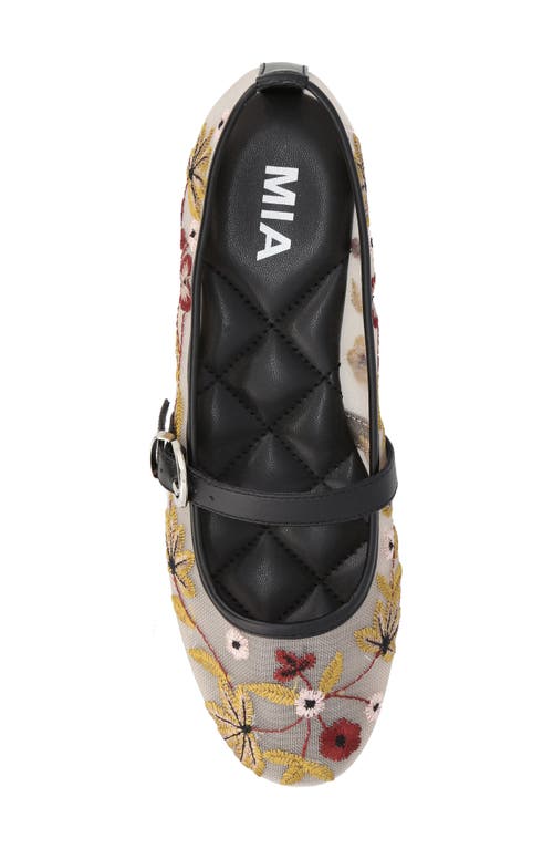 Mia Bluet Embroidered Mesh Mary Jane Flat