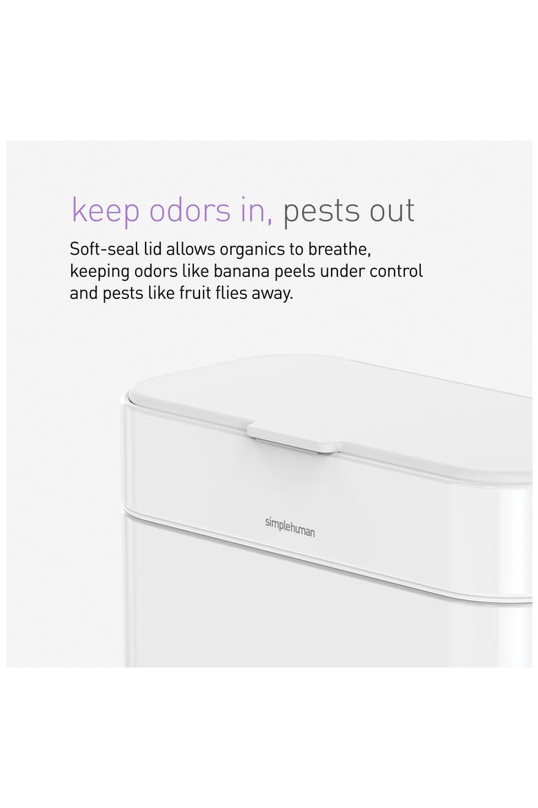 4L compost caddy, Alternate, color, WHITE