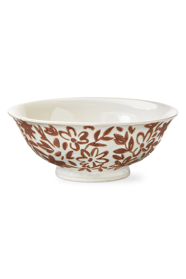 Posy Ramen Bowl Stoneware Multi 28 oz 7.8 x 7.8 x 3 in, Main, color, Multicolored
