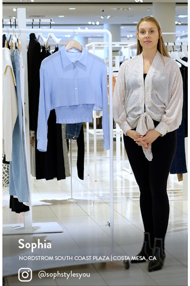 Crop Button-Up Shirt & Smocked Camisole video