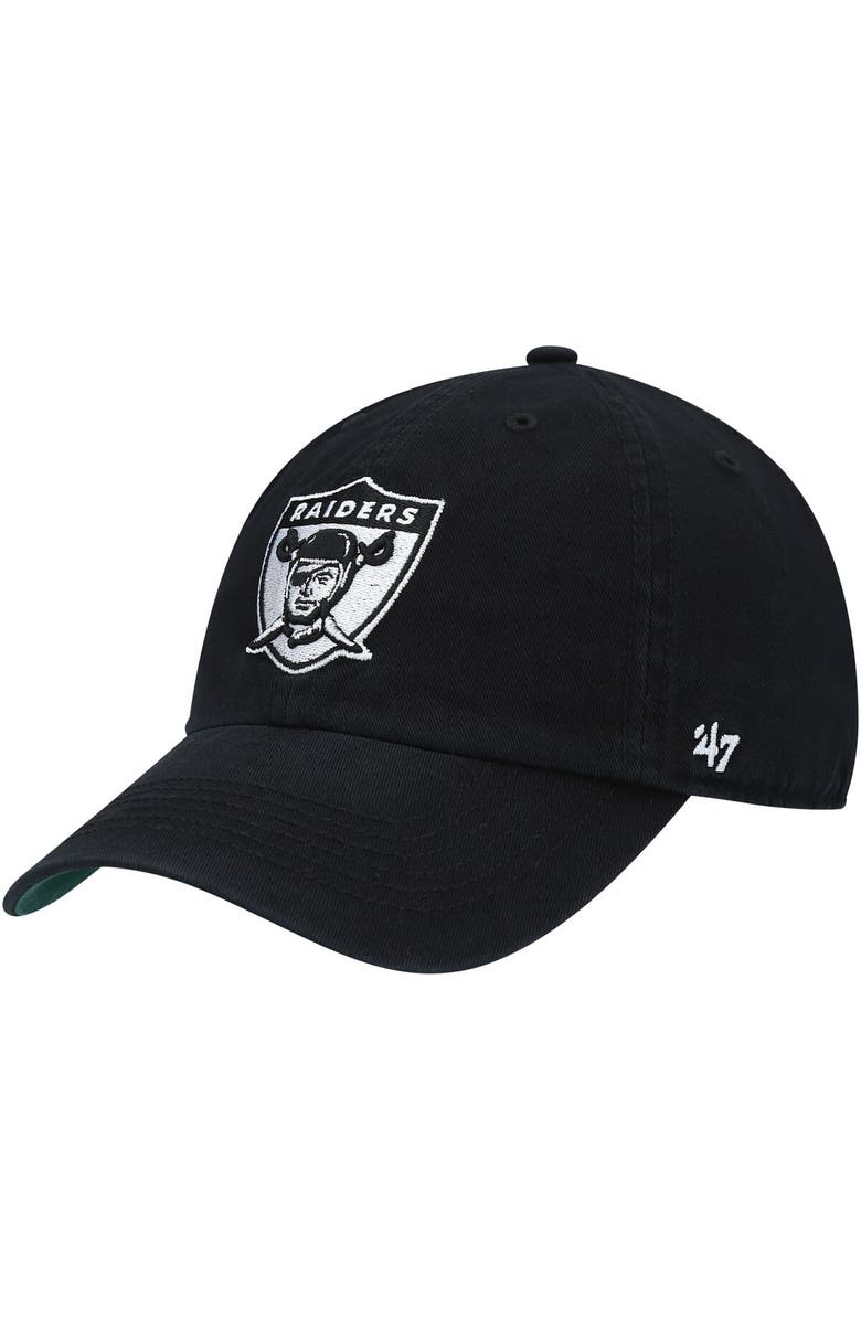 '47 Men's '47 Black Las Vegas Raiders Legacy Franchise Fitted Hat, Main, color, 