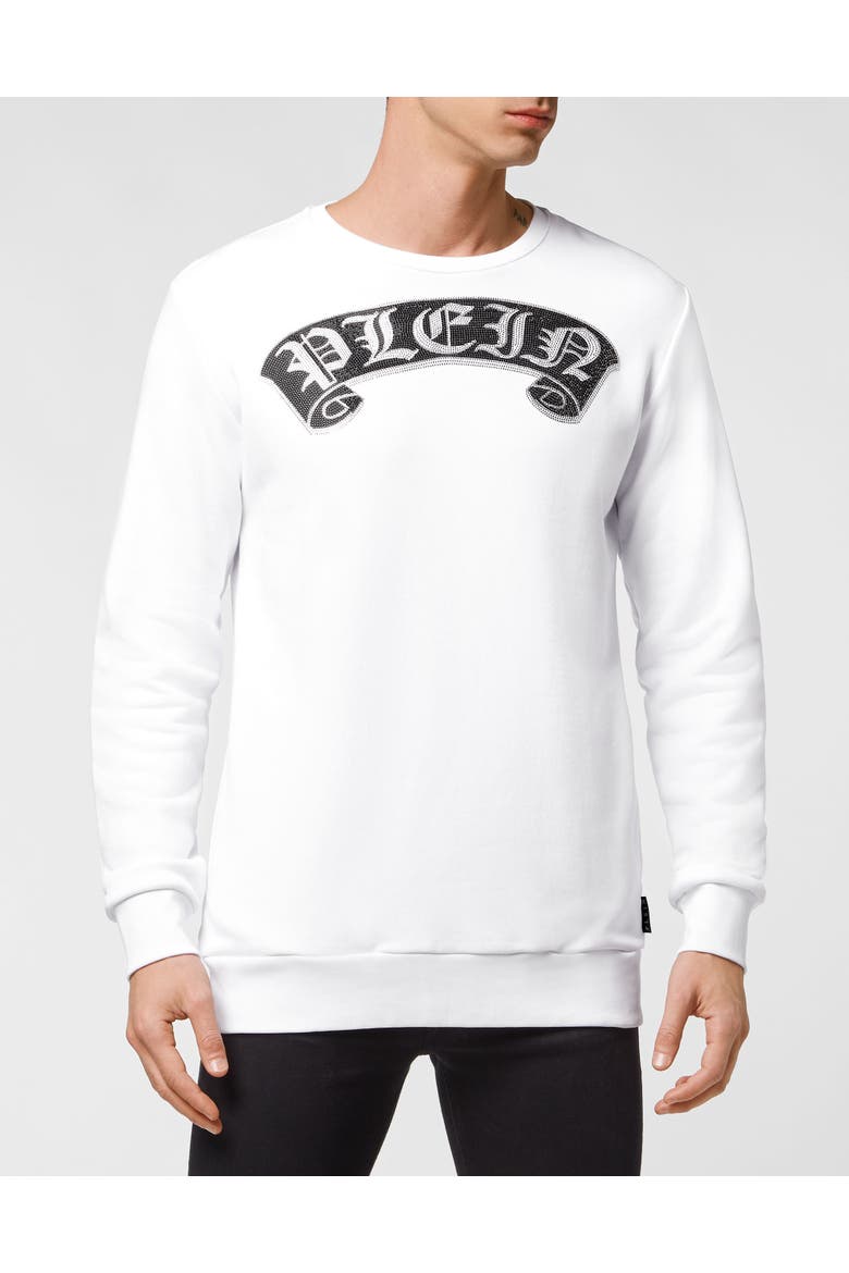 Sweatshirt Gothic Plein Unisex, Main, color, white