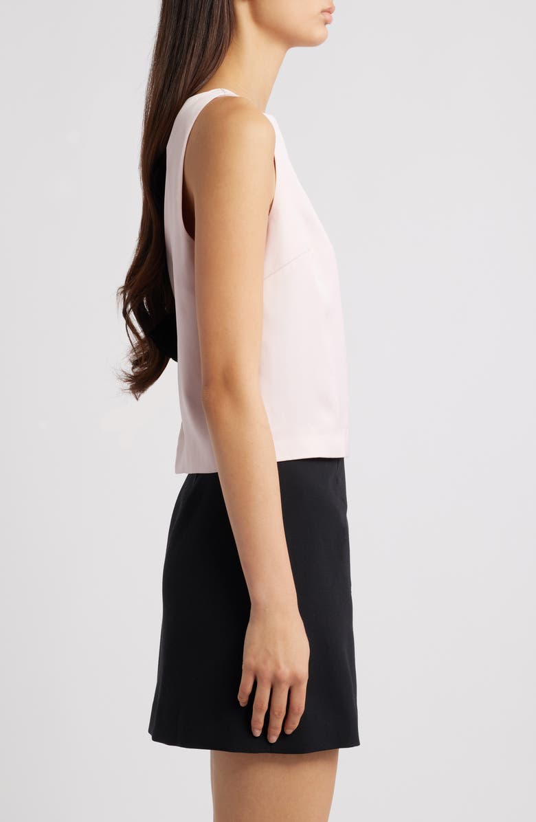French Connection Velvet Bow Sleeveless Top, Alternate, color,