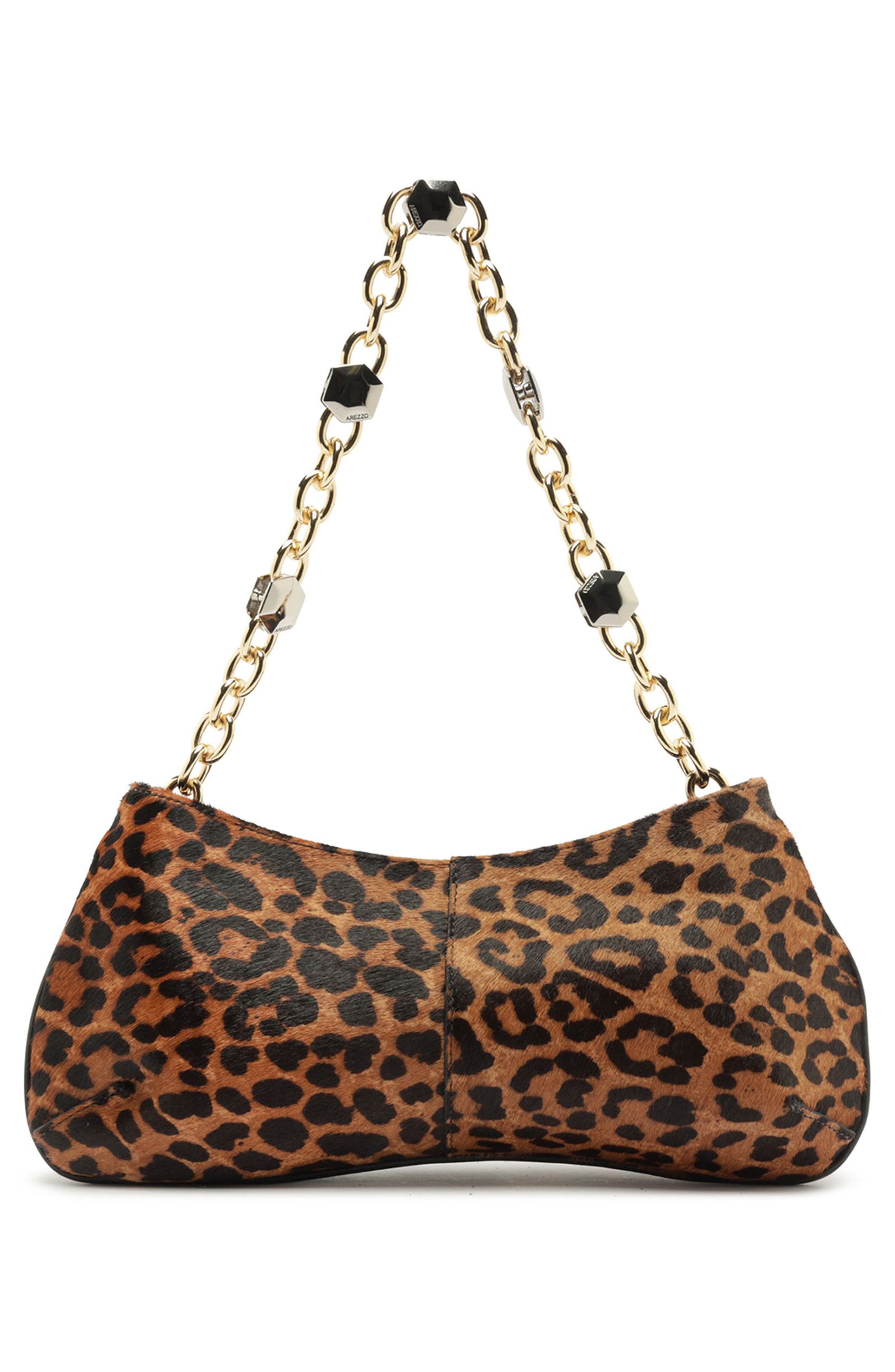 Small Luna Baguette Leather Shoulder Bag, Alternate, color, ANIMAL PRINT