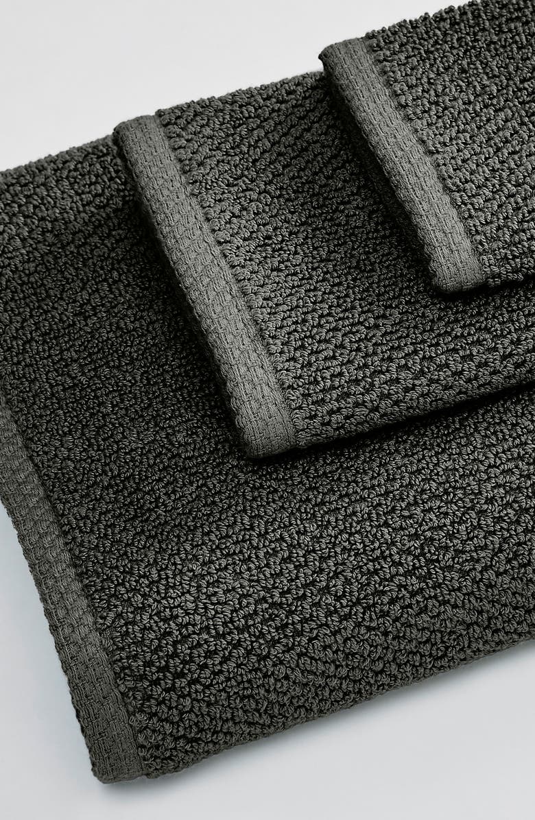 Woven & Weft Cotton 6-Piece Textured Towel Set, Alternate, color, Midnight