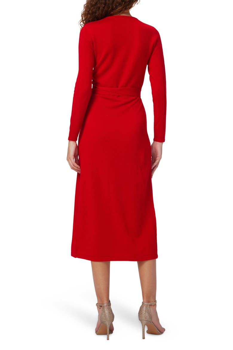 Astrid Long Sleeve Wool & Cashmere Wrap Sweater Dress, Alternate, color, AKANE