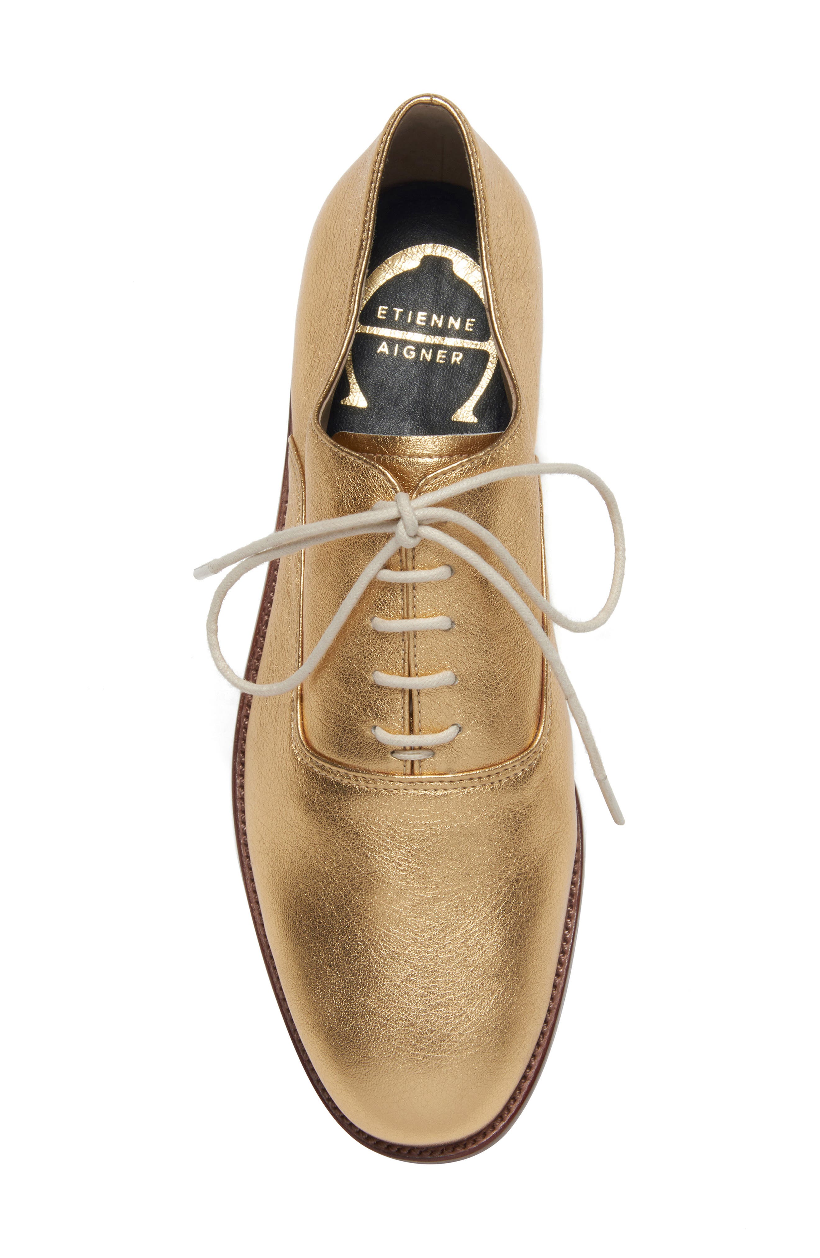 Emery Lace-Up Oxford, Alternate, color, ORO LEATHER