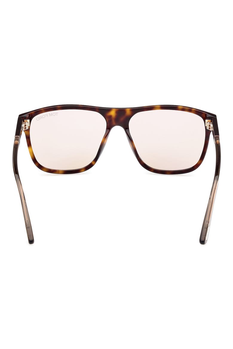 Frances 58mm Square Sunglasses, Alternate, color, DARK HAVANA / BROWN
