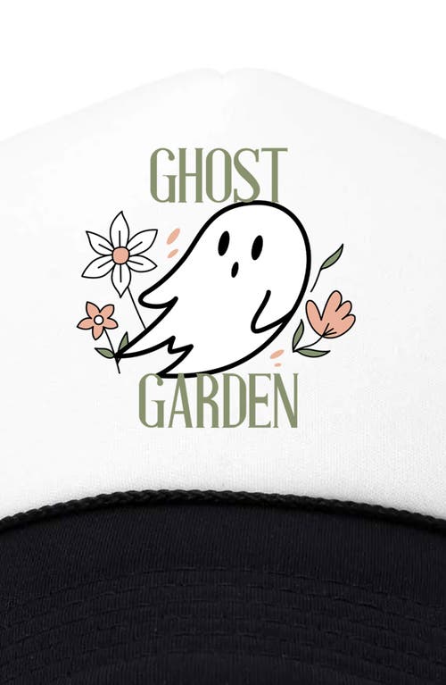 Dalix Ghost Garden Snapback Trucker Hat In Black