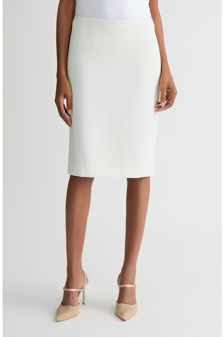 Classic Below Knee Length Skirt, Main, color, VANILLA ICE