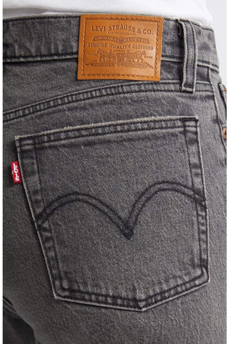 Wedgie High Waist Ankle Straight Leg Jeans, Alternate, color, WELL WORN