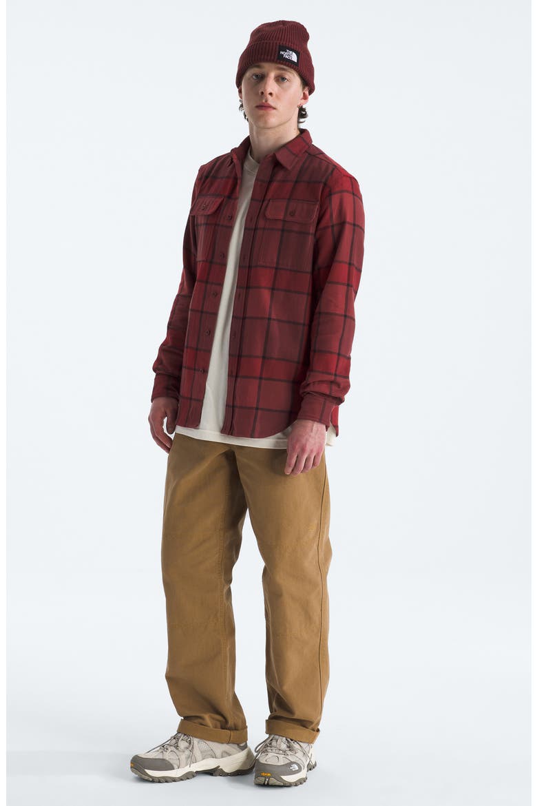 Arroyo Plaid Cotton Flannel Button-Up Shirt, Alternate, color, SUMAC MACRO SMALL PLAID
