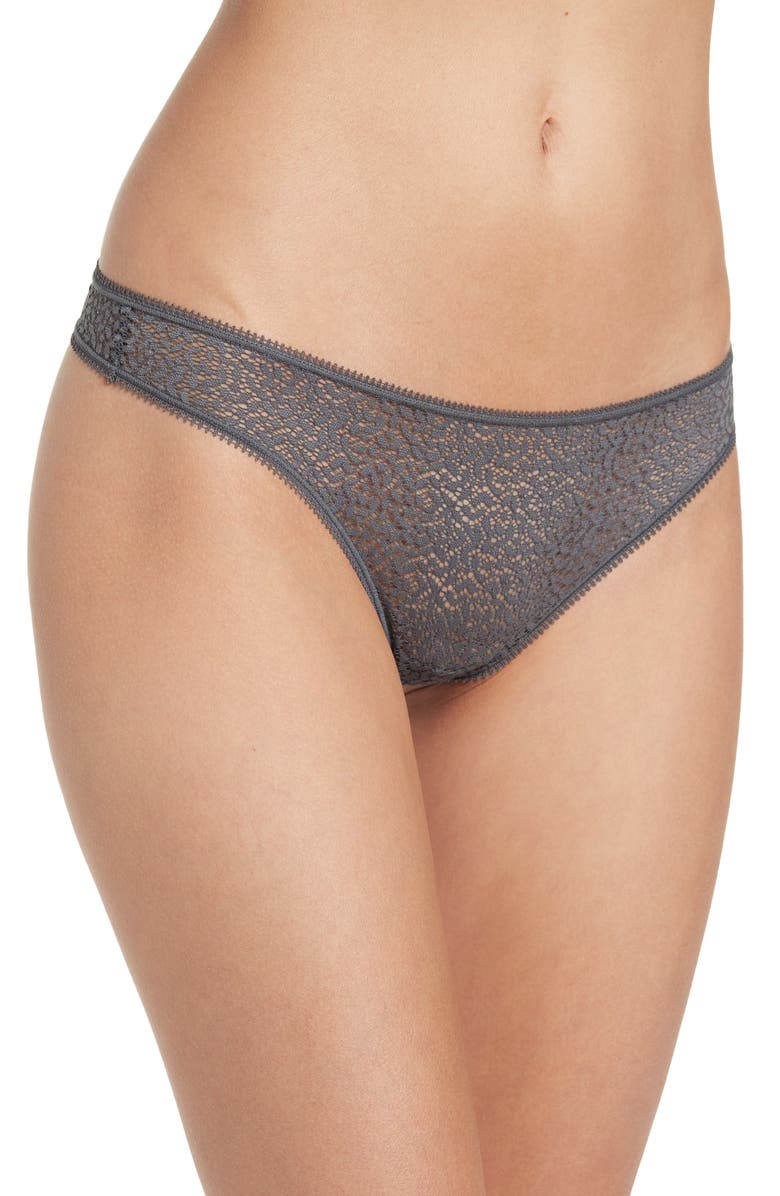 DKNY Modern Lace Thong, Main, color, 