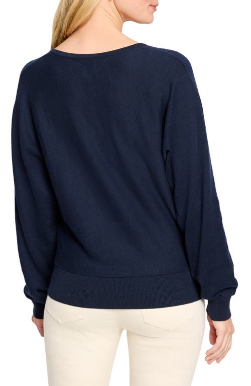 Nic + Zoe Nic+zoe Dolman Sleeve Sweater In Blue